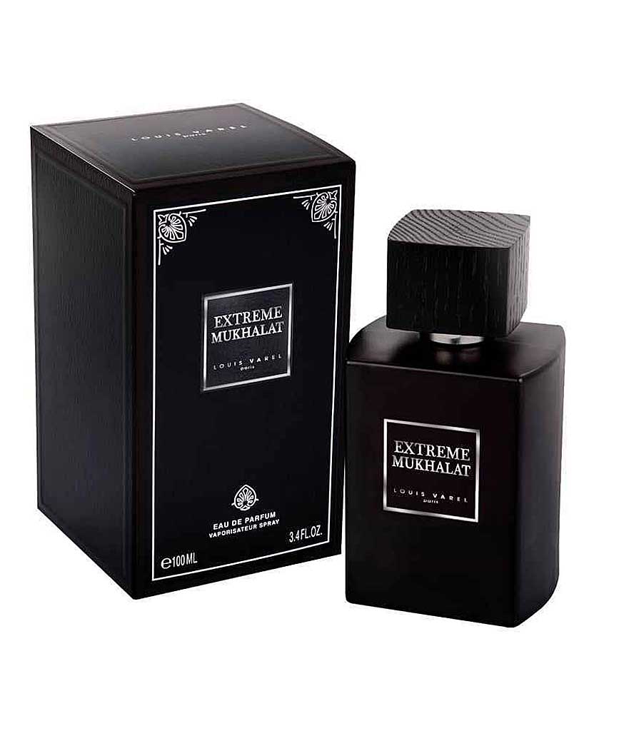 Parfum-arabesc-EXTREME-MUKHALAT Parfum arabesc EXTREME MUKHALAT este un parfum produs de casa de parfumuri LOUIS VAREL, ce prezinta note condimentate orientale.