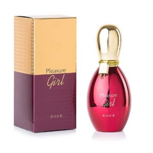 Parfum arabesc PLEASURE GIRL 100ml este un parfum produs de casa de parfumuri RAVE by LATTAFA, ce prezinta note florale lemnoase orientale deosebite.